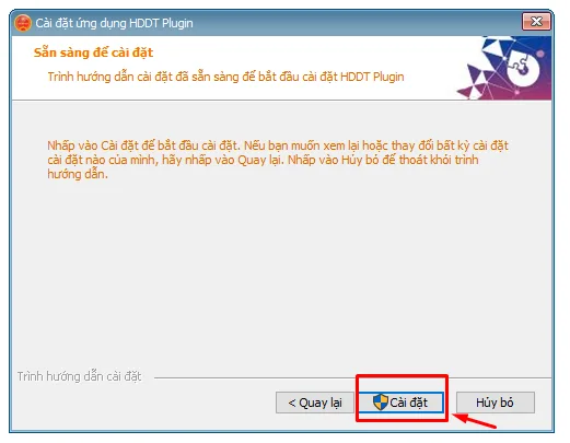 Nhấn Cài đặt HDDT Plugin