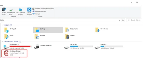 Ổ đĩa chứng thư số I-CA trong This PC