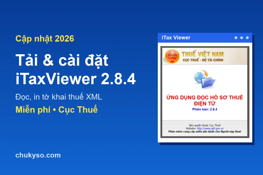Tải và cài đặt iTaxViewer 2.8.4