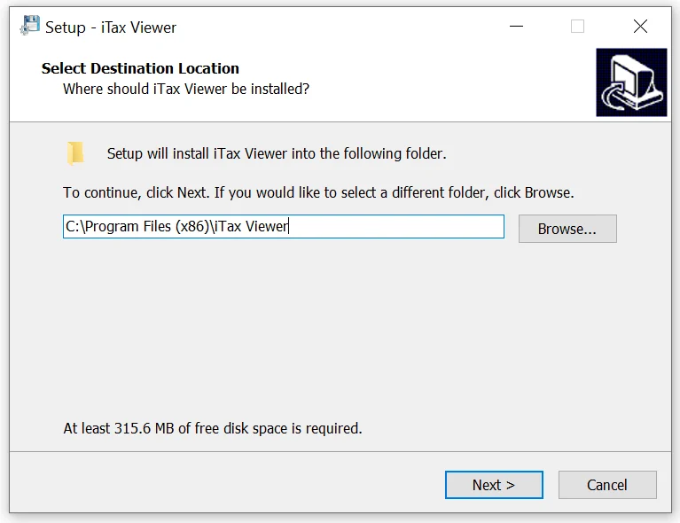 Chọn thư mục cài đặt iTaxViewer