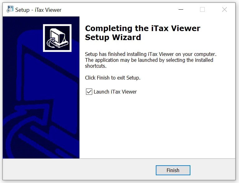 Hoàn tất cài đặt iTaxViewer, bấm Finish