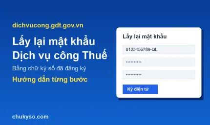 Lấy lại mật khẩu Dịch vụ công Thuế