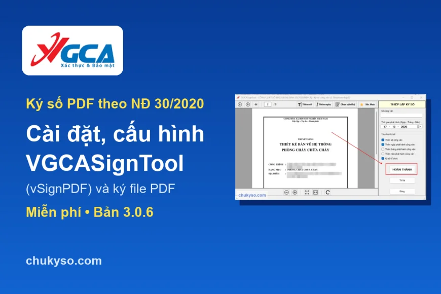 Cài đặt VGCASignTool và ký số file PDF