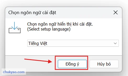 Chọn ngôn ngữ Tiếng Việt khi cài VNPT-CA Plugin