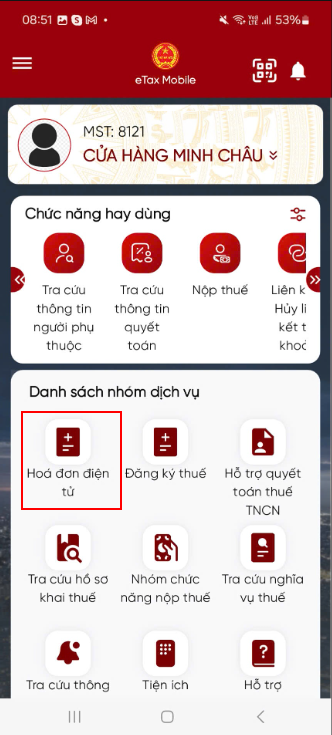 Nhập passcode VNeID để hoàn tất đăng nhập eTax Mobile
