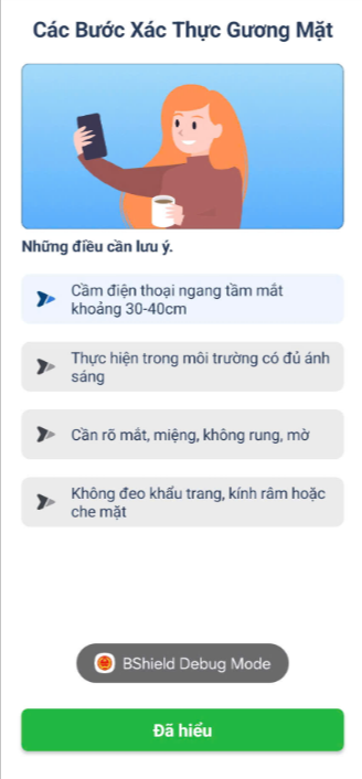 Kết quả xác thực sinh trắc học trên eTax Mobile