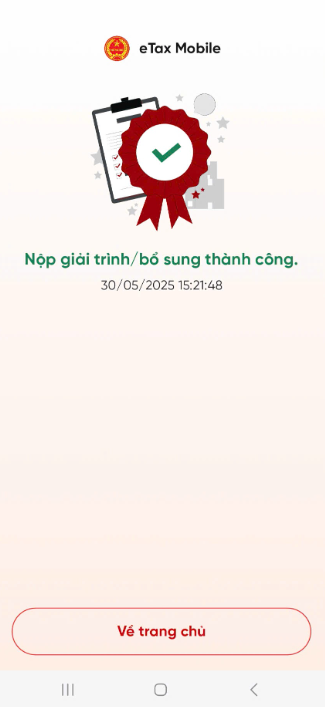Hủy hồ sơ tờ khai thành công